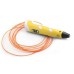 3D ручка Smart 3D Pen 2 c LCD дисплеєм, Дитяча електро ручка для фігурок із пластику. Колір: жовтий