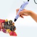 3D ручка Smart 3D Pen 2 c LCD дисплеєм, Ручка для об'ємного малювання, Дитяча 3д ручка. Колір: фіолетовий