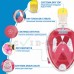 Маска на лице для снорклинга, підводного плавання Tribord Freebreath. Колір рожевий