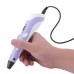 3D ручка Smart 3D Pen 2 c LCD дисплеєм, Ручка для об'ємного малювання, Дитяча 3д ручка. Колір: фіолетовий