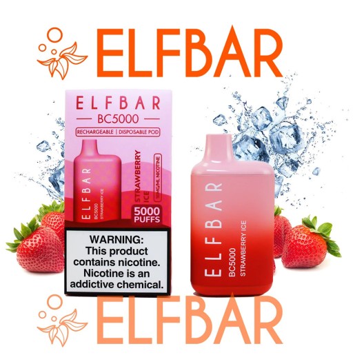 Elf Bar BC5000 Original 5% перезаряджається под. Полуниця (Strawberry Ice)