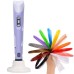 3D ручка Smart 3D Pen 2 c LCD дисплеєм, Ручка для об'ємного малювання, Дитяча 3д ручка. Колір: фіолетовий