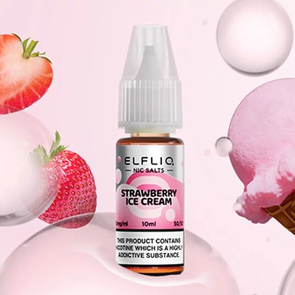Рідина ELFLIQ 10мл 5%. Полуничне Морозиво (Strawberry Snoow)