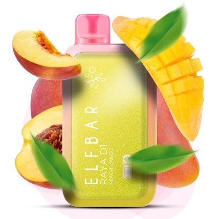 Elf Bar RAYA D1 5% 13000. Персик Манго (Peach Mango)