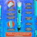 3D ручка Smart 3D Pen 2 c LCD дисплеєм, Цікава ручка 3д для дітей, Оригінальна. Колір: блакитний