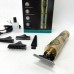 Тример для волосся і бороди VGR V-091 LED 3 насадки, Підстригальна машинка, Машинка окантувальна