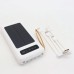 Power Bank Solar Smart 1015 зарядний пристрій на сонячній батареї 20000mAh з індикатором заряду Білий