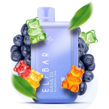 Elf Bar RAYA D1 5% 13000. Чорничний Гамі (Blueberry Gami)