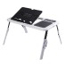 Складаний столик для ноутбука LD-09 E-Table, столик з охолодженням 2 USB кулера, Стіл підставка з вентиляцією