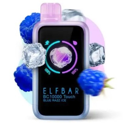 Elf Bar BC10000 Touch. Синя Малина (Blue Razz Ice)