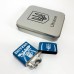 Дугова електроімпульсна запальничка USB Україна (металева коробка) HL-449. Колір: синій