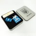 Дугова електроімпульсна запальничка USB Україна (металева коробка) HL-449. Колір: синій