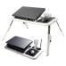 Складаний столик для ноутбука LD-09 E-Table, столик з охолодженням 2 USB кулера, Стіл підставка з вентиляцією