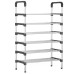Полиця для взуття Shoe Rack 6 полиць Органайзер стійка 6 секцій 56х28х113см. Колір: чорний