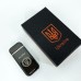 Дугова електроімпульсна запальничка USB Герб України (індикатор заряду, ліхтарик) HL-442. Колір чорний