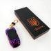 Електрична запальничка-брелок Україна з USB-зарядкою та підсвічуванням HL-468, з гравіюванням. Колір: хамелеон