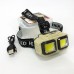 Ліхтар налобний акумуляторний Bailong HX-816S 2COB(white+red) із сенсорним датчиком вологозахист