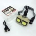 Ліхтар налобний акумуляторний Bailong HX-816 2COB(white+red) вологозахист, Ліхтар на голову для бігу