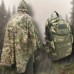 Якісний дощовик пончо (плащ-палатка) мультикам тактичний зміцнений камуфляж
