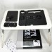 Складаний столик для ноутбука LD-09 E-Table, столик з охолодженням 2 USB кулера, Стіл підставка з вентиляцією