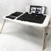 Складаний столик для ноутбука LD-09 E-Table, столик з охолодженням 2 USB кулера, Стіл підставка з вентиляцією
