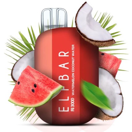 Elf Bar RI3000 5%. Кавун Кокос (Watermelon Coconut Water)