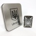 Дугова електроімпульсна запальничка USB Україна металева коробка HL-446. Колір: чорний