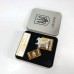 Дугова електроімпульсна запальничка USB Україна (металева коробка) HL-449. Колір: золотий