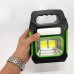 Портативний ліхтар лампа JY-978B акумуляторний із сонячною панеллю + Power Bank. Колір: зелений
