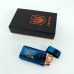 Електрична та газова запальничка Україна з USB-зарядкою HL-432, сенсорна запальничка. Колір: синій