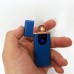 Електрозапальничка USB ZGP ABS, сенсорна електрична запальничка спіральна. Колір: синій