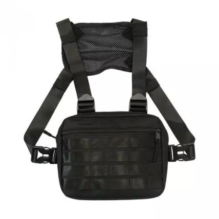 Тактична нагрудна сумка з Cordura 1000D, розгрузка чоловіча чорна