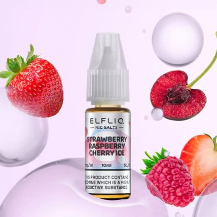 Рідина ELFLIQ 10мл 5%. Полуниця Малина Вишня (Strawberry Raspberry Cherry Ice)