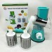 Овочерізка мультислайсер Tabletop Drum Grater Kitchen Master Терка для овочів та фруктів 3 насадки. Колір: блакитний