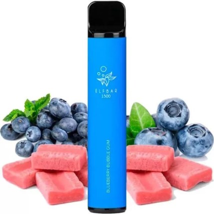 Elf Bar Original (Ельф Бар) 1500 тяг. Чорнична жувальна гумка (Blueberry bubble gum)