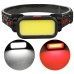Ліхтар налобний BL-008+COB (white+red), червоне світло, водозахист, вбудований акумулятор