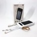 Power Bank Solar Smart 1015 зарядний пристрій на сонячній батареї 20000mAh з індикатором заряду Білий