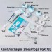 Епілятор для обличчя та тіла 6в1, від USB VGR V-733 / Жіночий епілятор для видалення волосся. Колір: блакитний