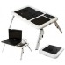 Складаний столик для ноутбука LD-09 E-Table, столик з охолодженням 2 USB кулера, Стіл підставка з вентиляцією