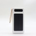Power Bank Solar Smart 1015 зарядний пристрій на сонячній батареї 20000mAh з індикатором заряду Білий