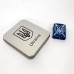 Дугова електроімпульсна USB Запальничка акумуляторна Україна металева коробка HL-446. Колір синій
