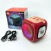 Портативна Bluetooth колонка TG359 7W з RGB підсвічуванням, Гучна блютуз колонка. Колір: червоний