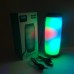 Портативна bluetooth колонка вологостійка TG157 Pulse з різнокольоровою підсвіткою. Колір: синій