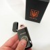 Дугова електроімпульсна запальничка USB Герб України (індикатор заряду, ліхтарик) HL-442. Колір чорний