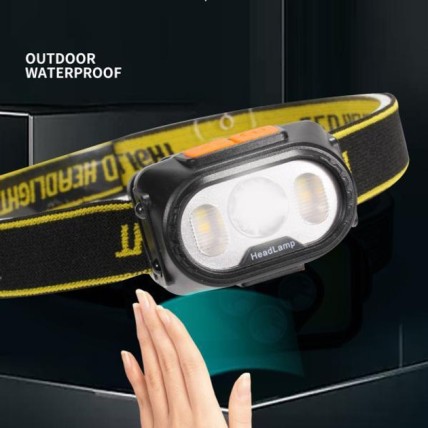 Ліхтар налобний 2303-XPE+4SMD(yellow+red), Ліхтарик налобний потужний, Налобний ліхтар для автомеханіка