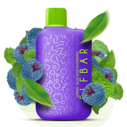 Elf Bar EP8000 5% 8000тяг. Блакитна Кисла Малина (Blue Sour Raspberry)
