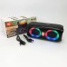 Портативна колонка TG333 2x5W з RGB підсвічуванням, гучна блютуз колонка. Колір: чорний