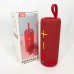 Портативна Bluetooth колонка TG619C FM-радіо USB/TF з ремінцем, гучна блютуз колонка. Колір: червоний