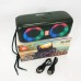 Портативна колонка TG333 2x5W з підсвічуванням RGB, акумуляторна колонка для музики. Колір: зелений