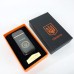 Дугова електроімпульсна запальничка USB Герб України (індикатор заряду, ліхтарик) HL-442. Колір чорний